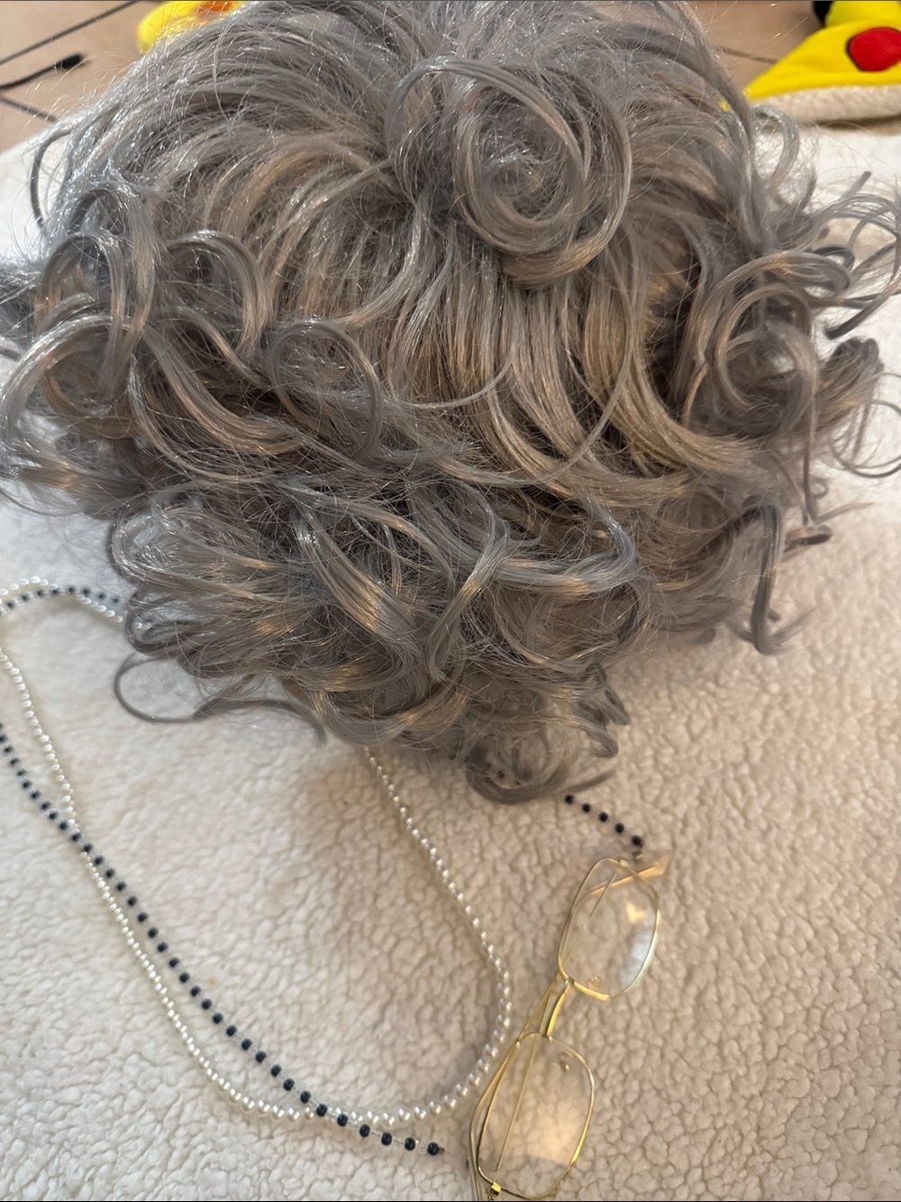 Synthetic Curly Short Wig in Gray - Women Hair